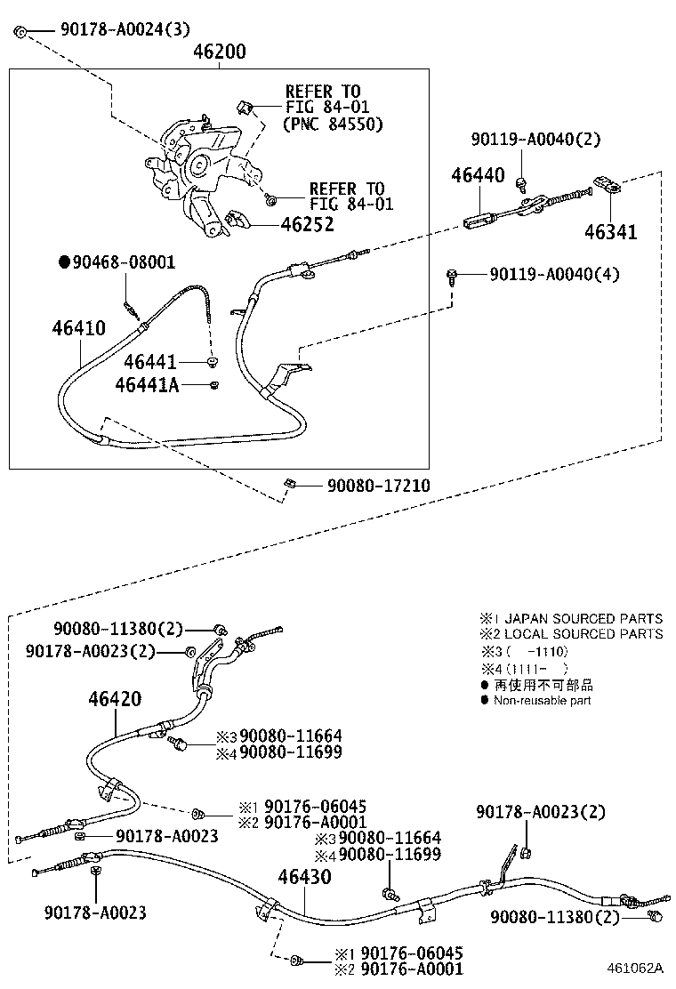 Toyota 46341-48010 EQUALIZER, PARKING BRAKE