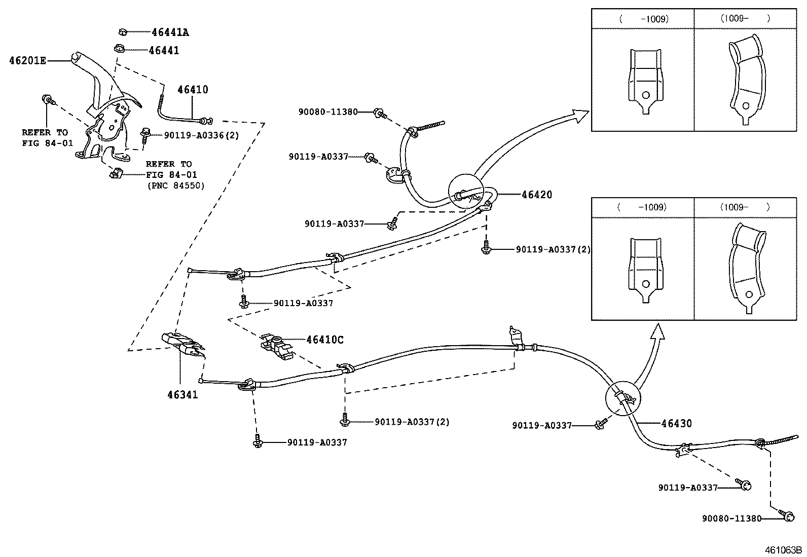 Toyota 46420-0R013 CABLE ASSY, PARKING BRAKE, NO.2