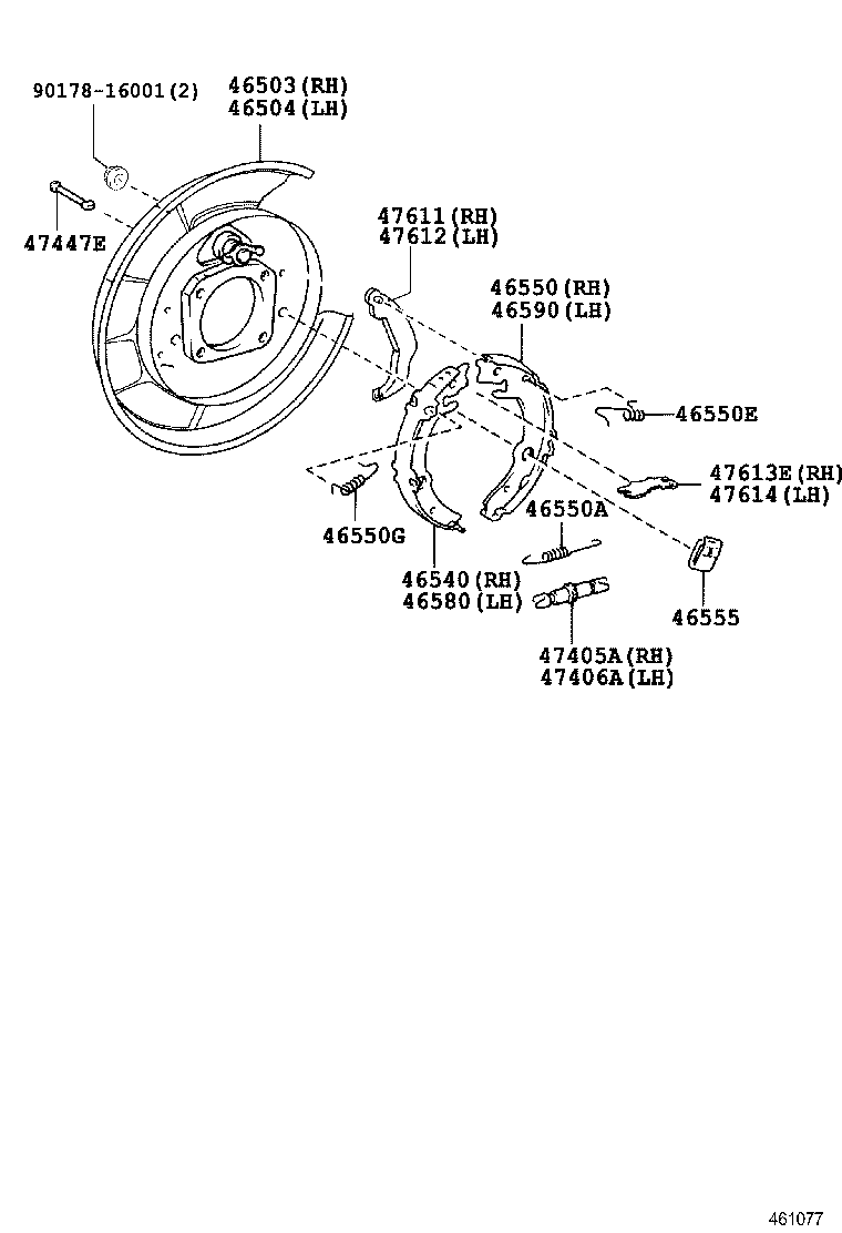 46430-0R021 CABLE ASSY, PARKING BRAKE, NO.3 product image