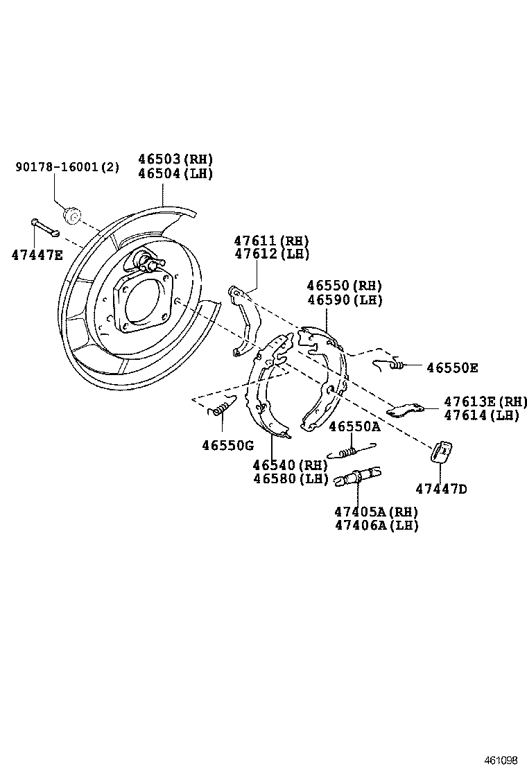 46200-75020 PEDAL ASSY, PARKING BRAKE CONTROL product image