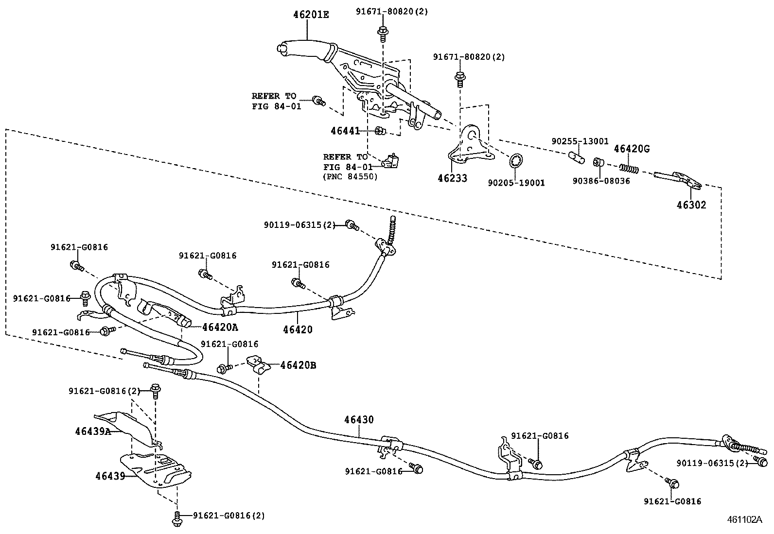 46233-60040 SUPPORT, PARKING BRAKE CENTER product image