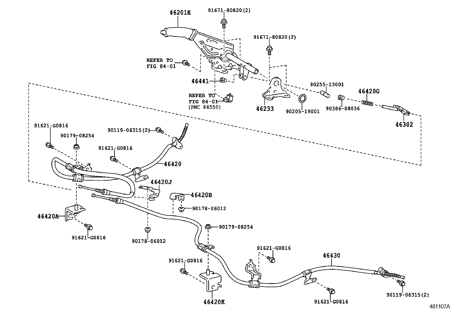 46233-60040 SUPPORT, PARKING BRAKE CENTER product image
