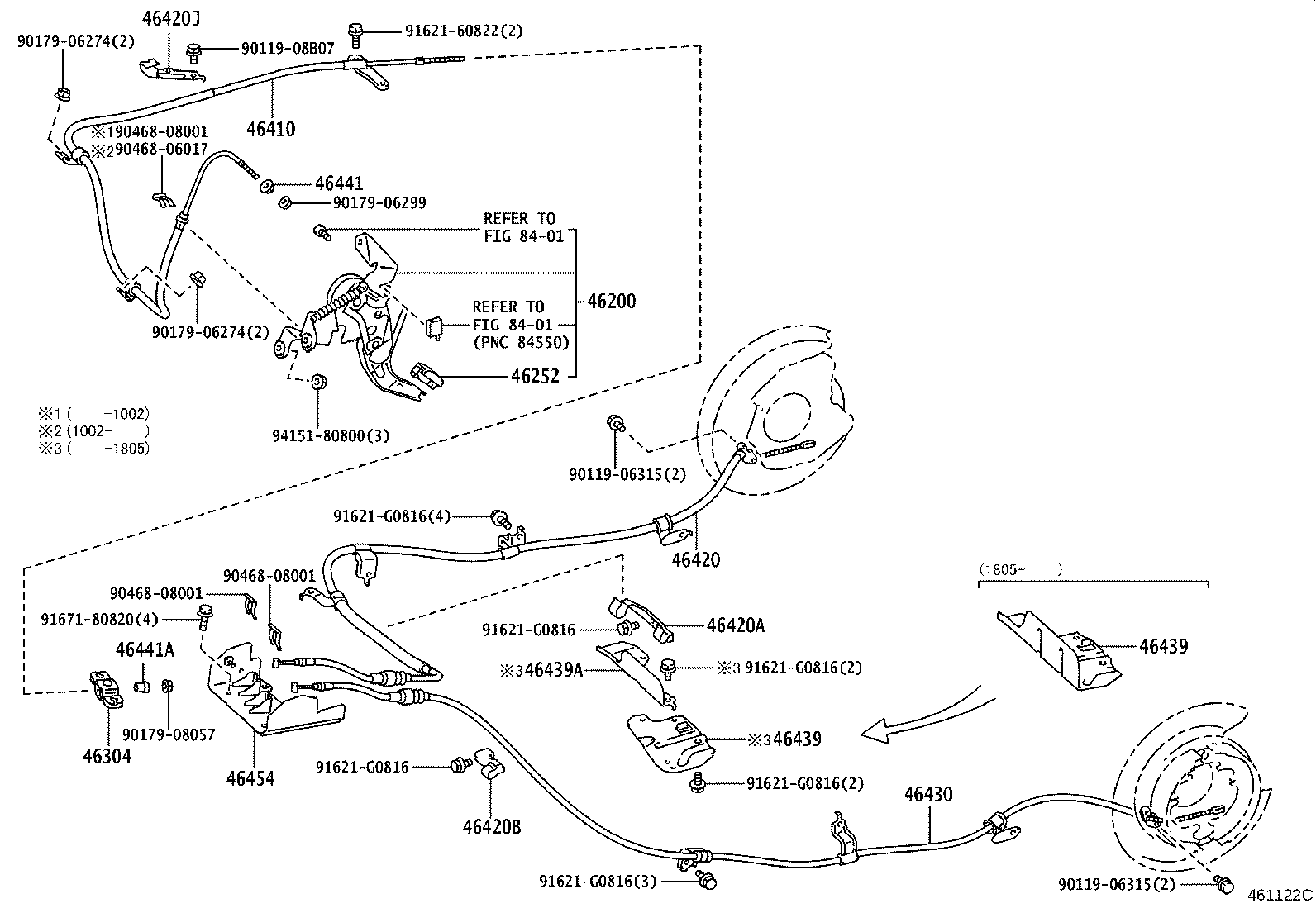 46420-35781 CABLE ASSY, PARKING BRAKE, NO.2 product image
