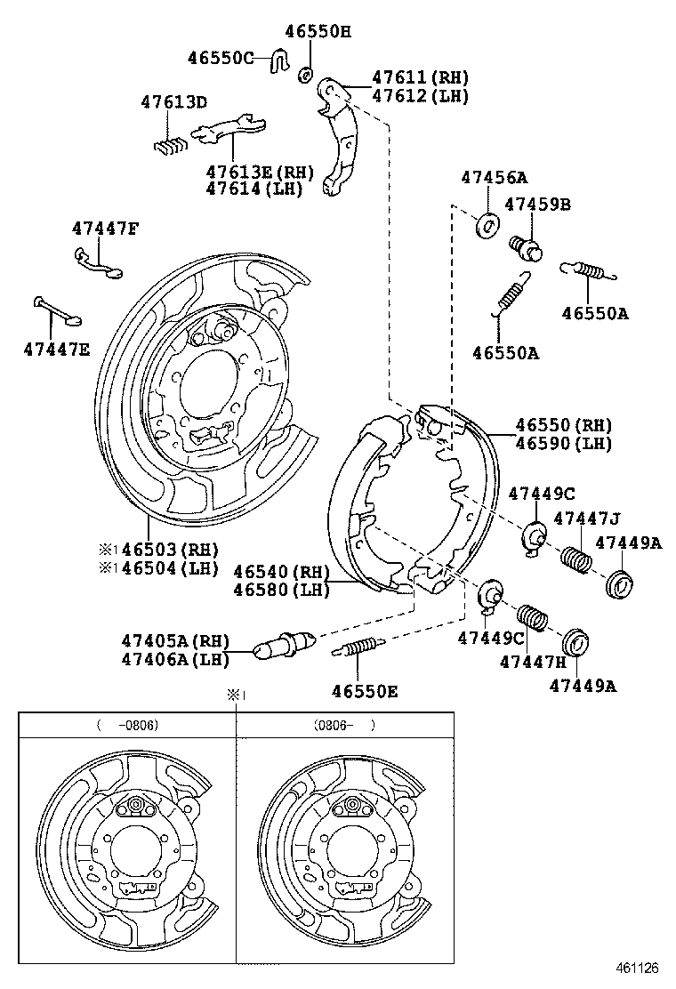 46430-44080 CABLE ASSY, PARKING BRAKE, NO.3 product image