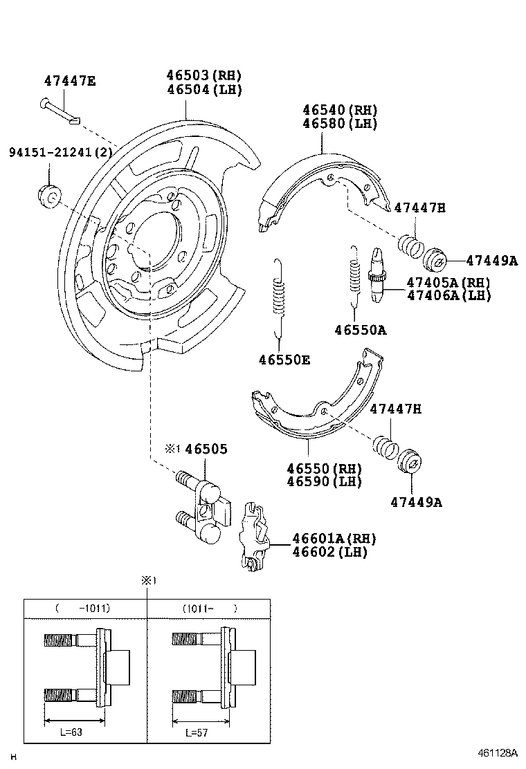 46430-30201 CABLE ASSY, PARKING BRAKE, NO.3 product image