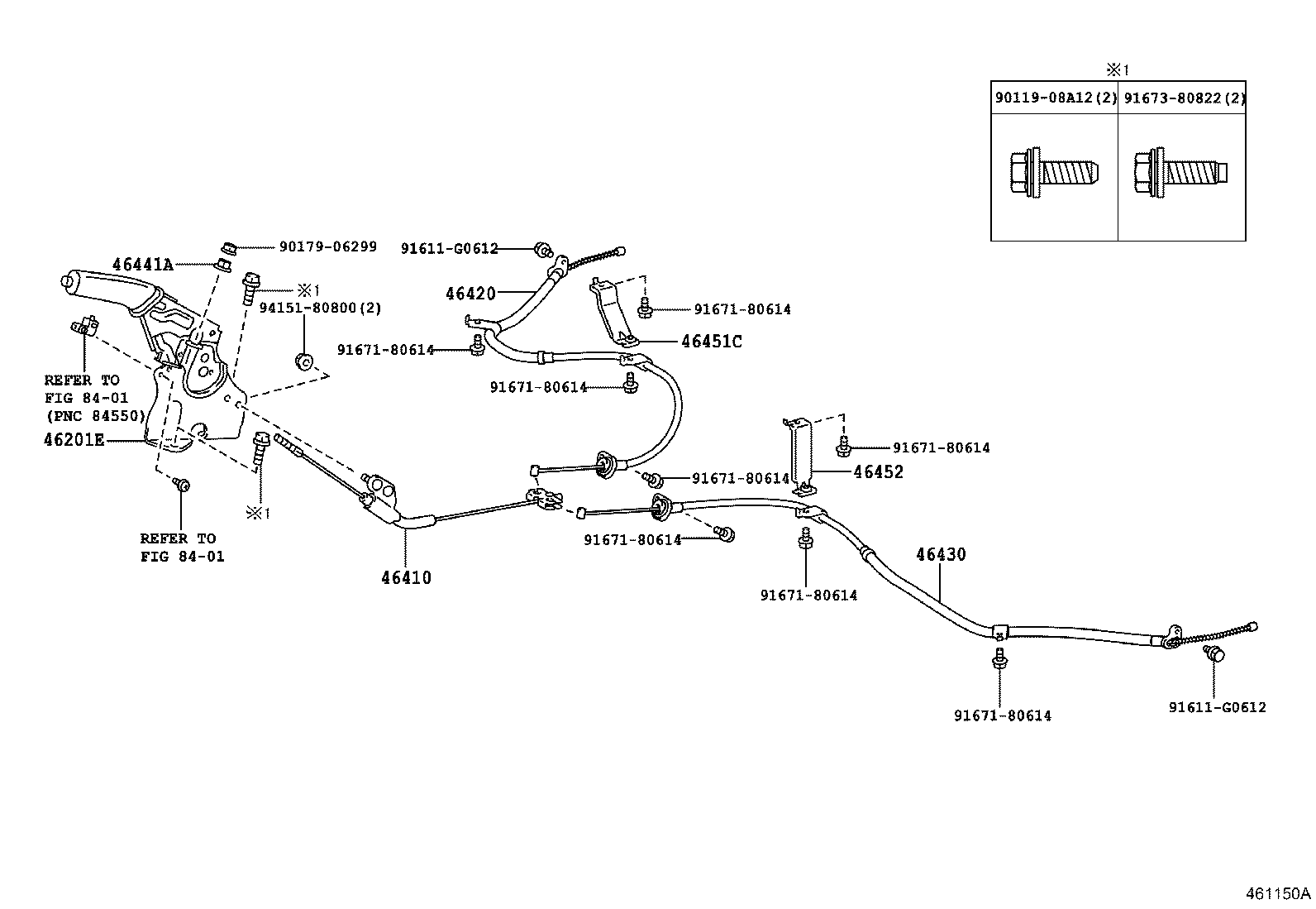 Toyota 46441-12010 NUT, WIRE ADJUSTING, NO.2