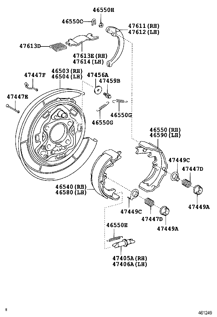 46430-06181 CABLE ASSY, PARKING BRAKE, NO.3 product image