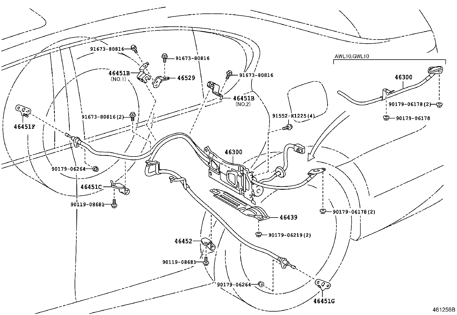 46530-30050 SHOE ASSY, PARKING BRAKE, RH OR CENTER NO.1 product image