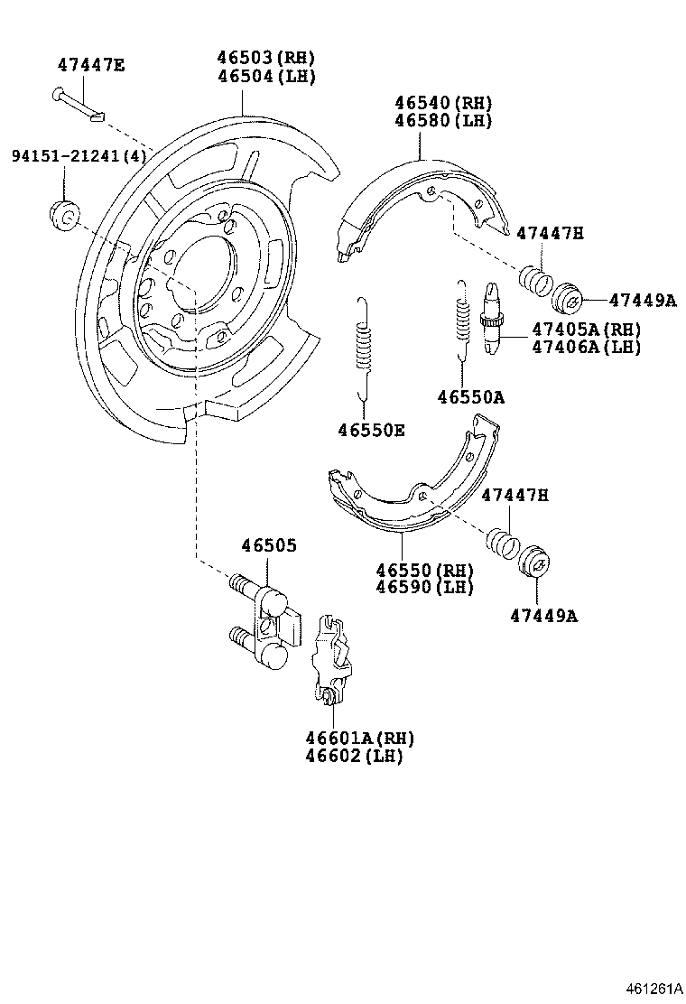 46210-22360 PEDAL ASSY, PARKING BRAKE CONTROL product image