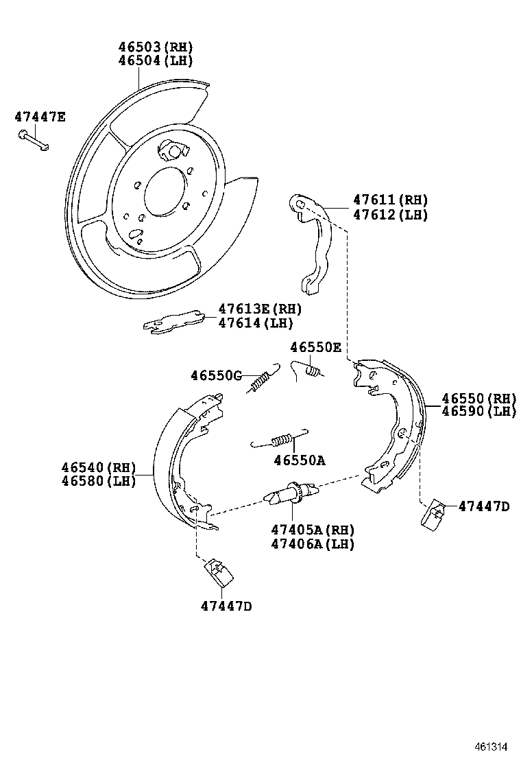 46430-07040 CABLE ASSY, PARKING BRAKE, NO.3 product image