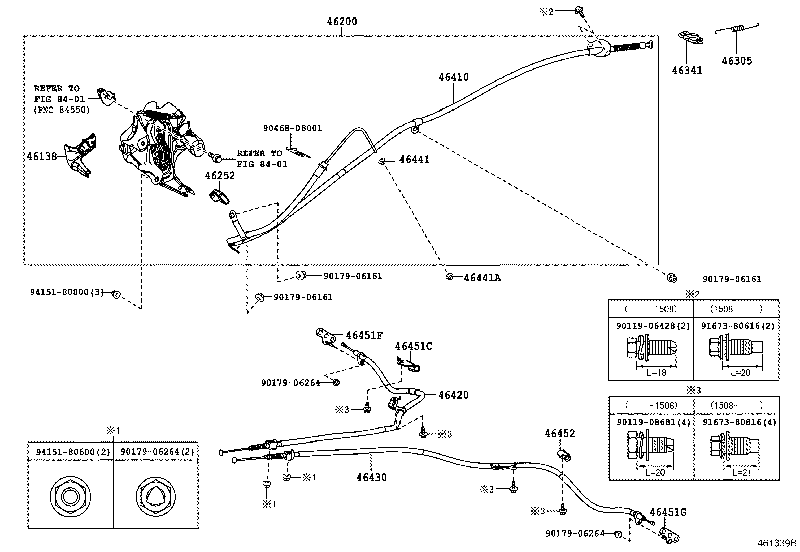 Toyota 46451-30280 BRACKET, CABLE SUPPORT