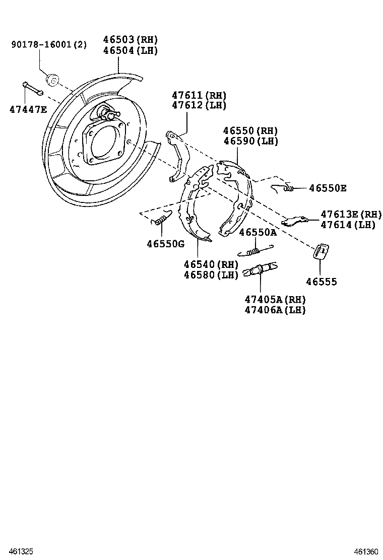 46420-0R024 CABLE ASSY, PARKING BRAKE, NO.2 product image