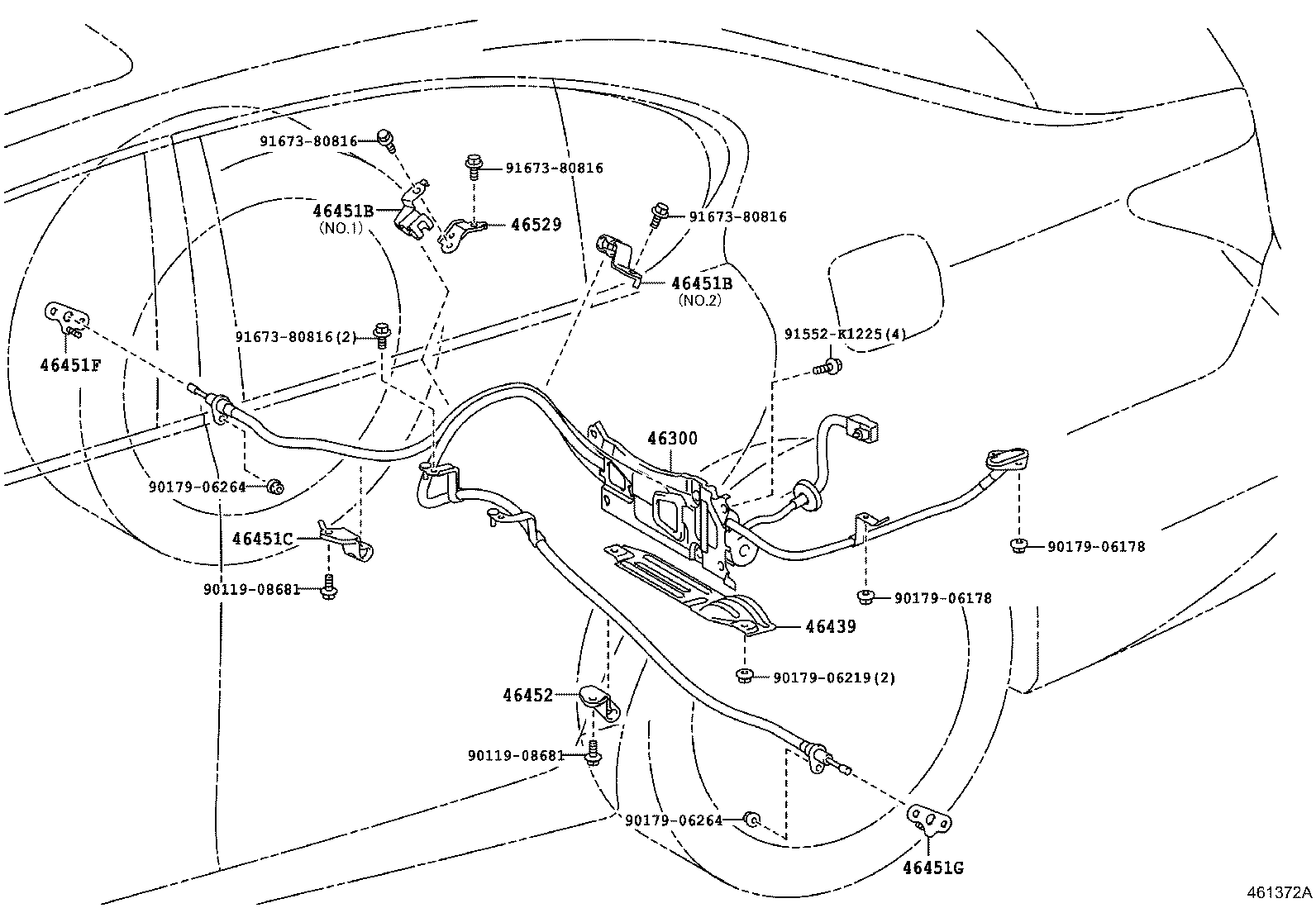 Toyota 46300-30010 ACTUATOR ASSY, PARKING BRAKE W/BRACKET