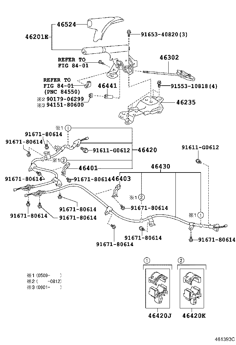 46401-52010 BRACKET SUB-ASSY, CABLE SUPPORT product image