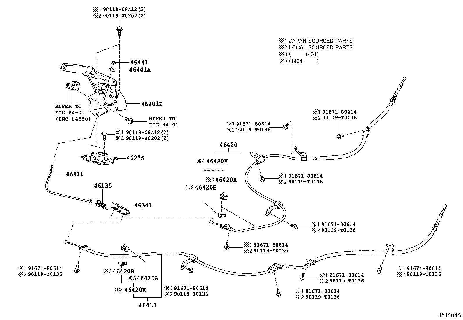 46235-02040 BRACKET, PARKING BRAKE LEVER SUPPORT product image