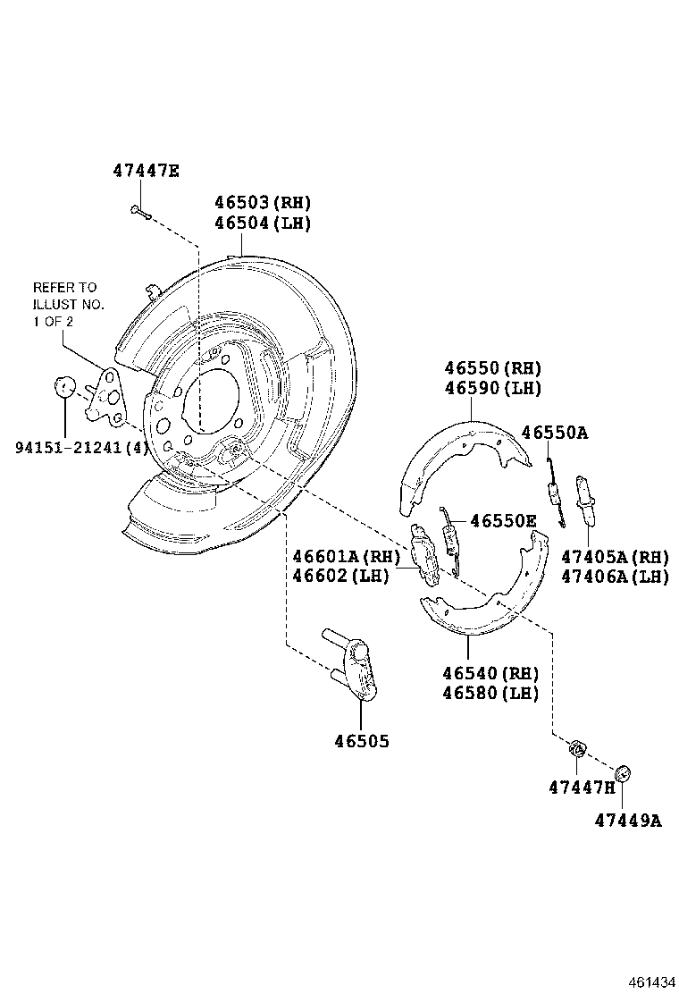 46451-24010 BRACKET, PARKING BRAKE CABLE SUPPORT, NO.1 product image