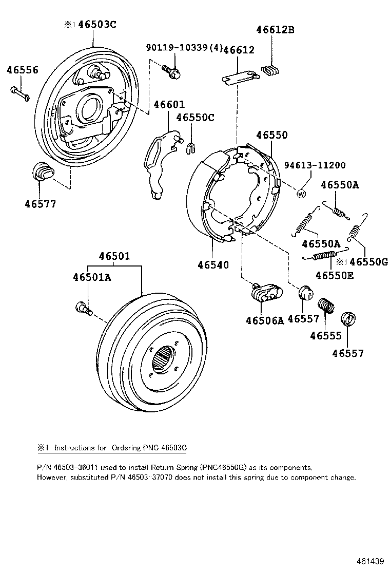 46430-37430 CABLE ASSY, PARKING BRAKE, NO.3 product image