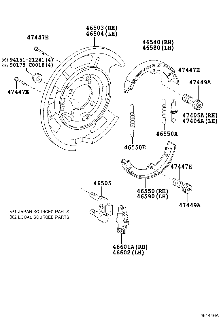 46200-0N010 PEDAL ASSY, PARKING BRAKE CONTROL product image