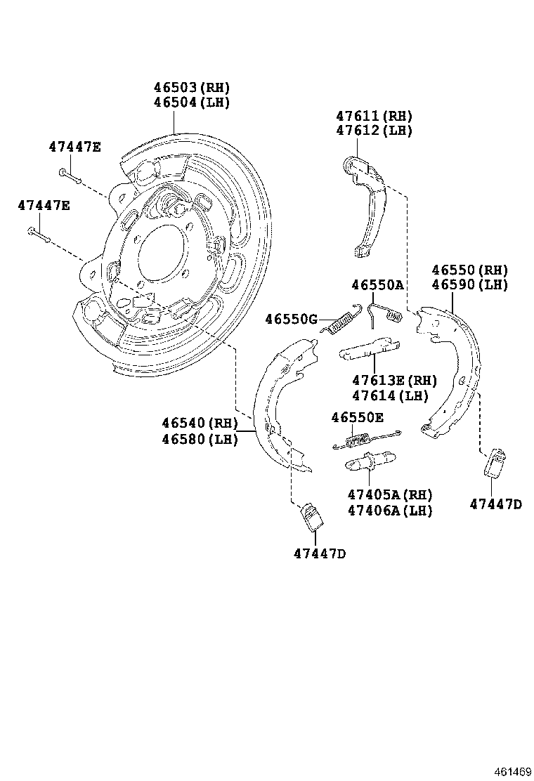 46420-52250 CABLE ASSY, PARKING BRAKE, NO.2 product image