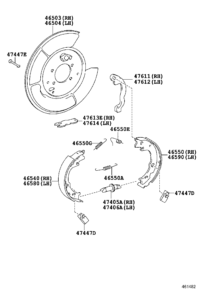 46201-06200 PEDAL SUB-ASSY, PARKING BRAKE product image