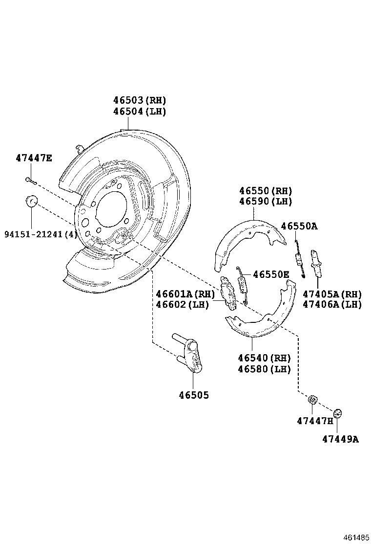 46300-30040 ACTUATOR ASSY, PARKING BRAKE W/BRACKET product image
