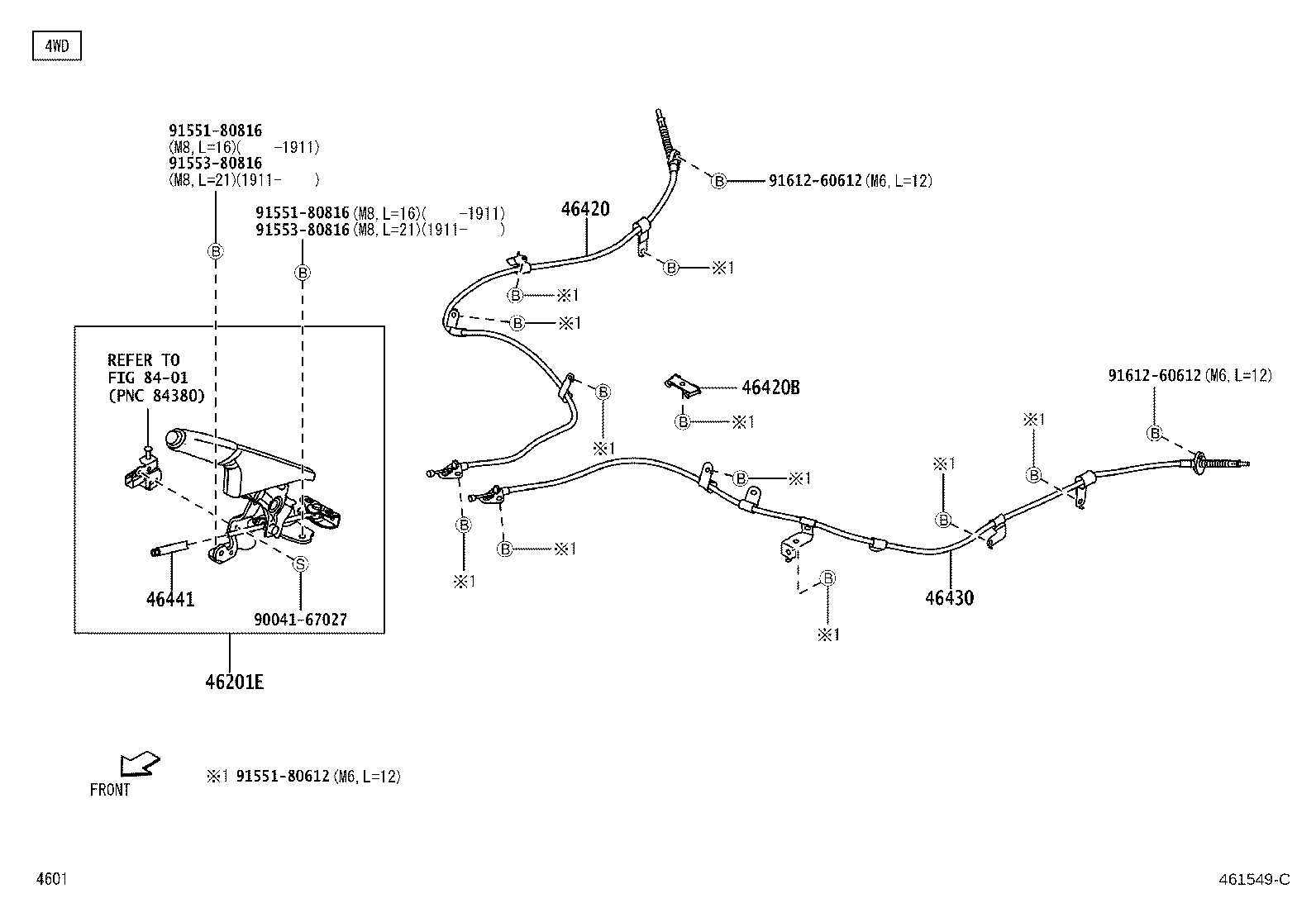46441-B2020 NUT, WIRE ADJUSTING, NO.1 product image