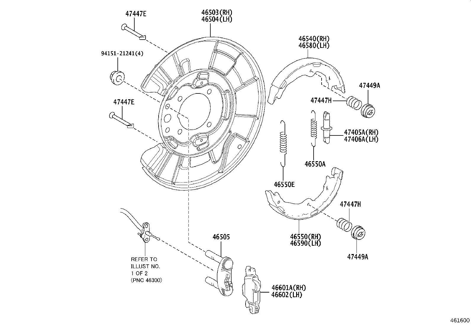 46451-11050 BRACKET, CABLE SUPPORT, NO.2 product image