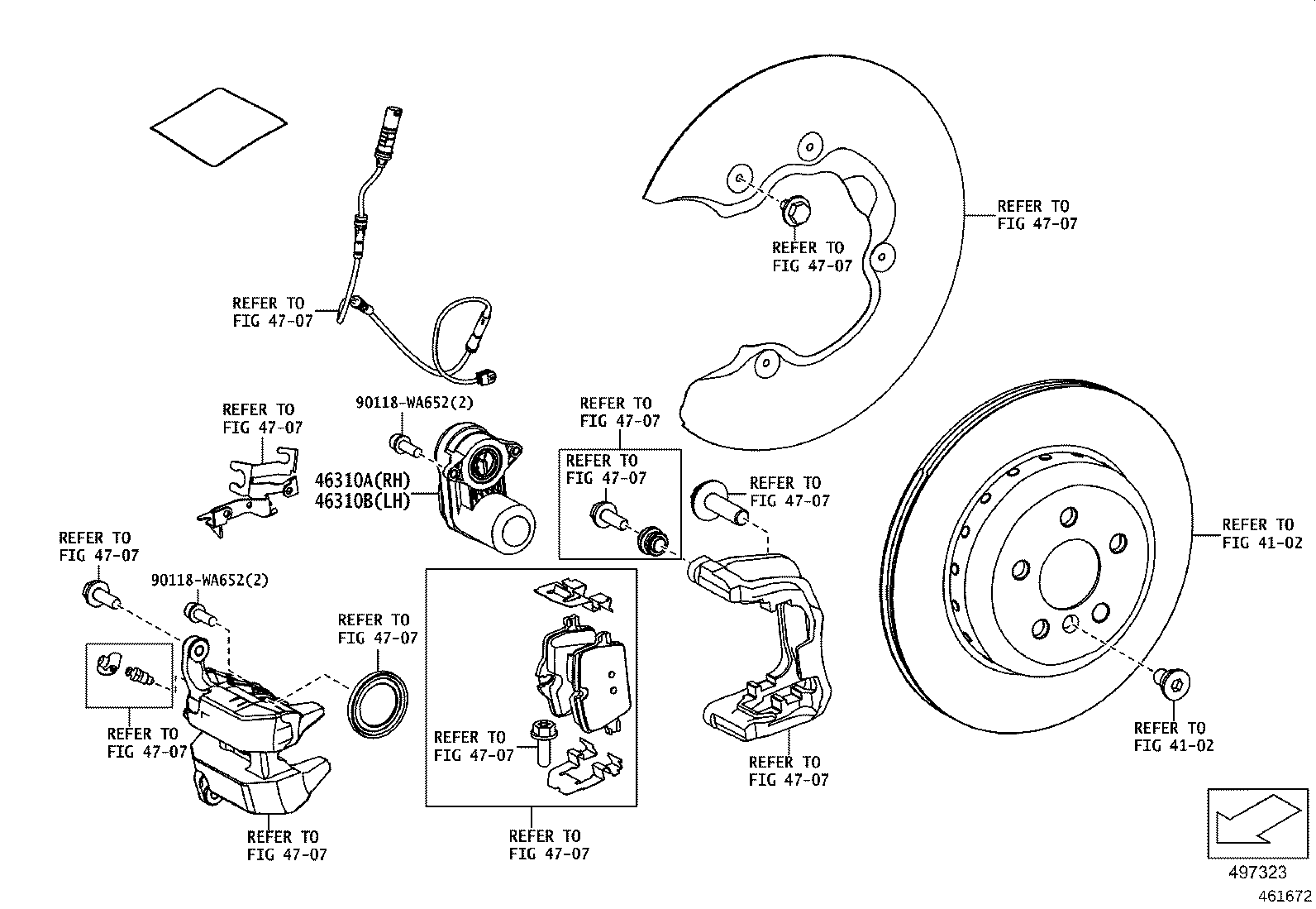 46310-WAA02 ACTUATOR ASSY, PARKING BRAKE, RH product image