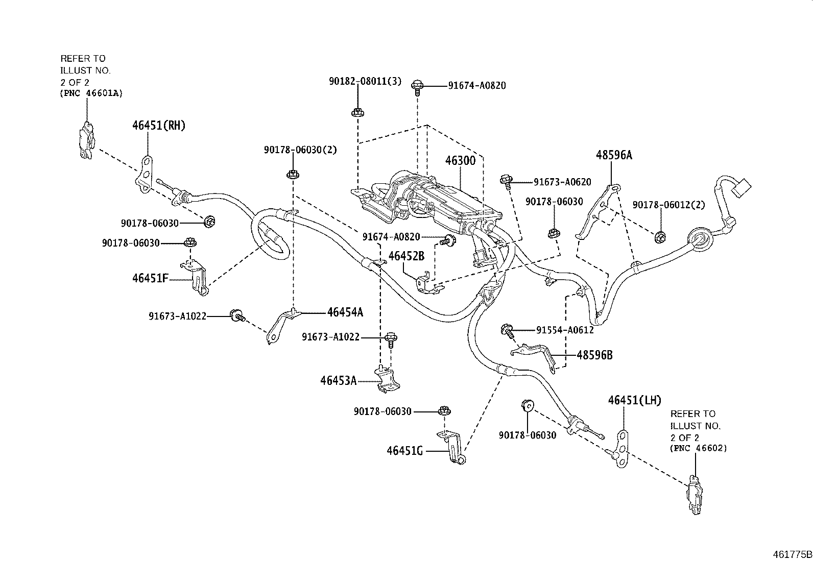 Toyota 46451-11040 BRACKET, CABLE SUPPORT