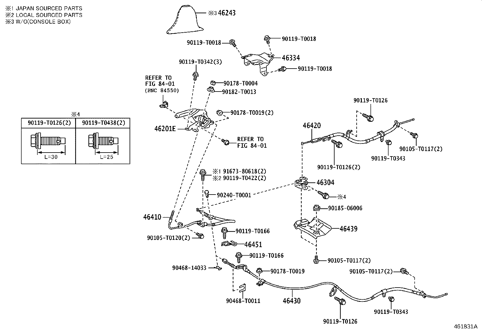 Toyota 46334-KK010 PROTECTOR, INTERMEDIATE LEVER