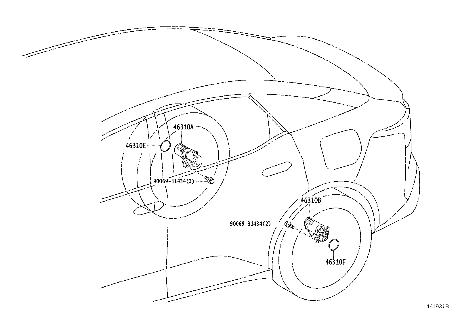 46310-03010 ACTUATOR ASSY, PARKING BRAKE, RH product image