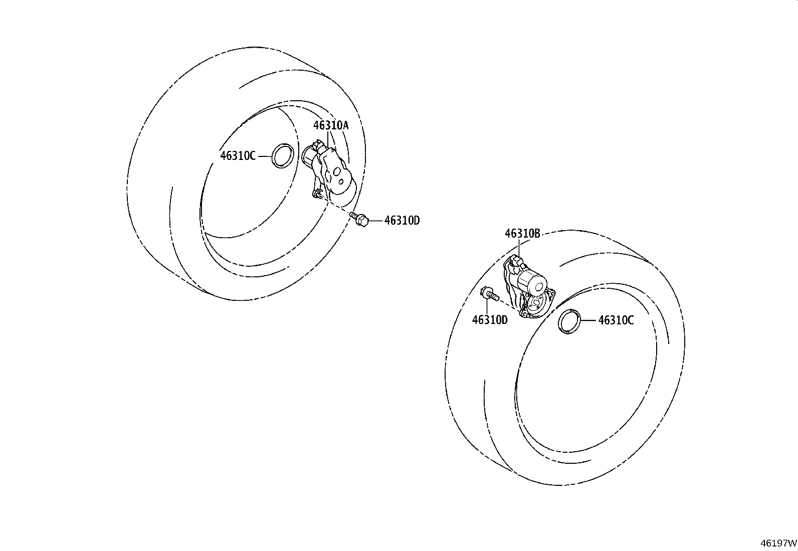 46410-0A040 CABLE ASSY, PARKING BRAKE, NO.1 product image