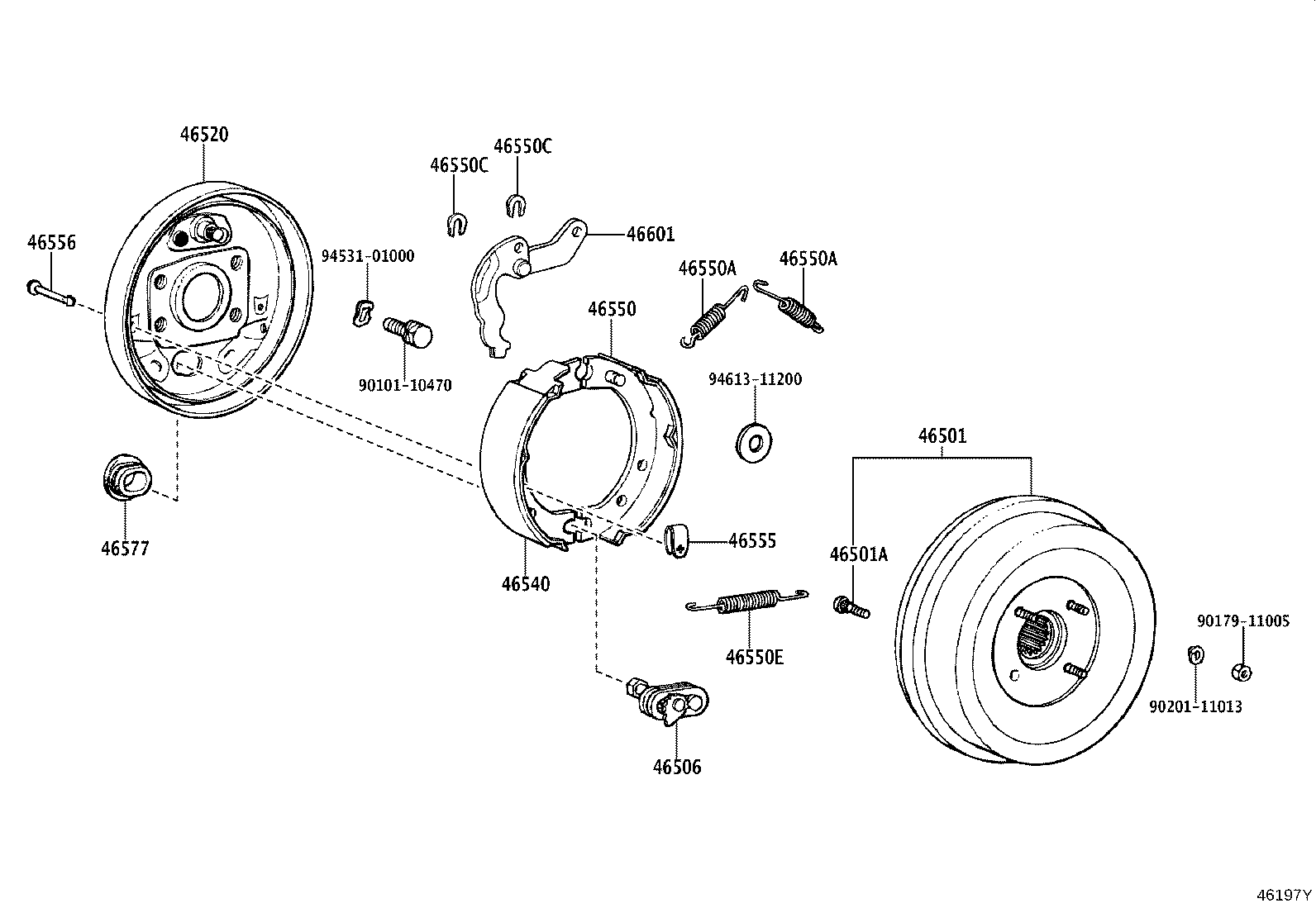 46451-36030 BRACKET, CABLE SUPPORT product image