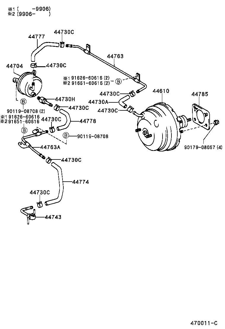 44610-60880 BOOSTER ASSY, BRAKE product image