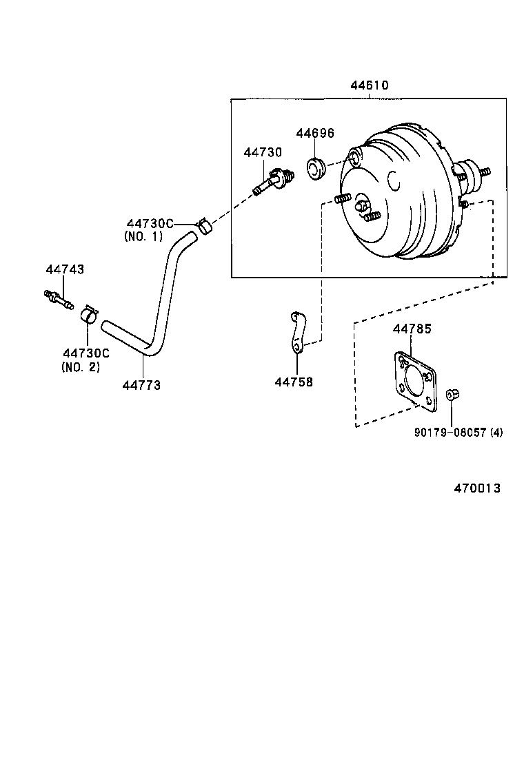 44610-60880 BOOSTER ASSY, BRAKE product image
