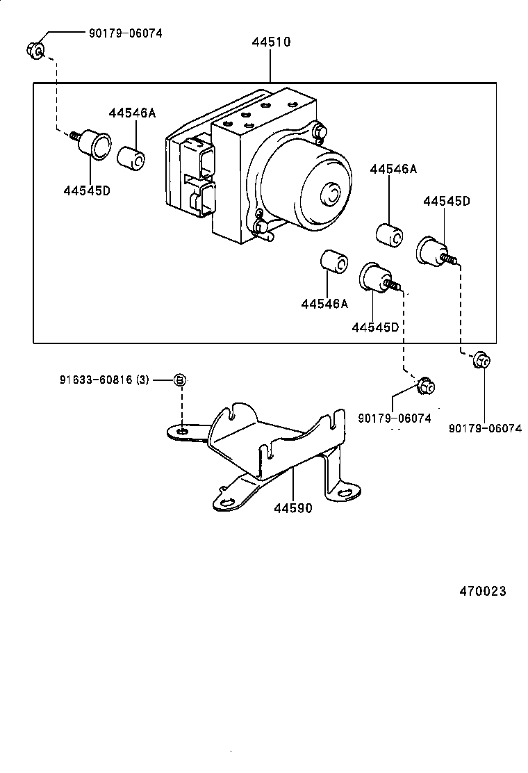 44590-35040 BRACKET ASSY, BRAKE ACTUATOR product image