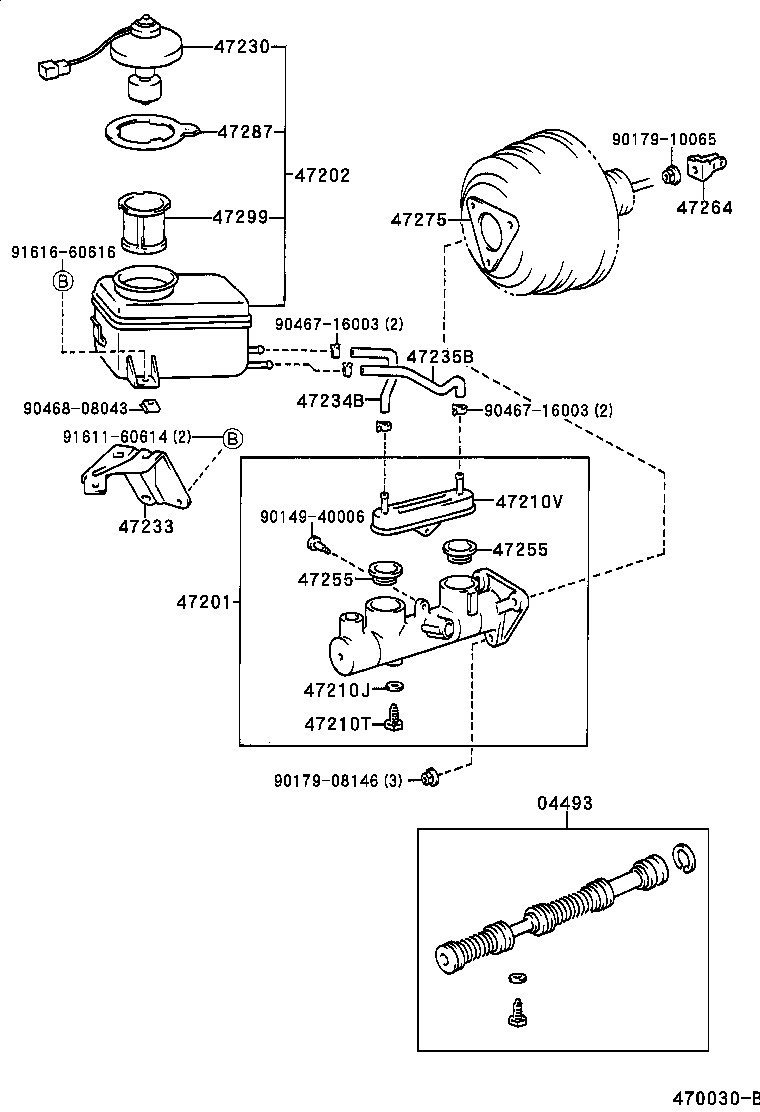 47201-44070 CYLINDER SUB-ASSY, BRAKE MASTER product image