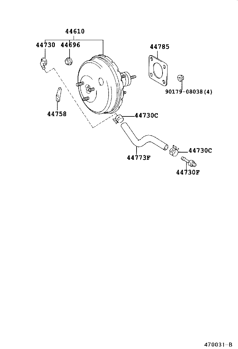44731-44010 BRACKET, BRAKE BOOSTER product image