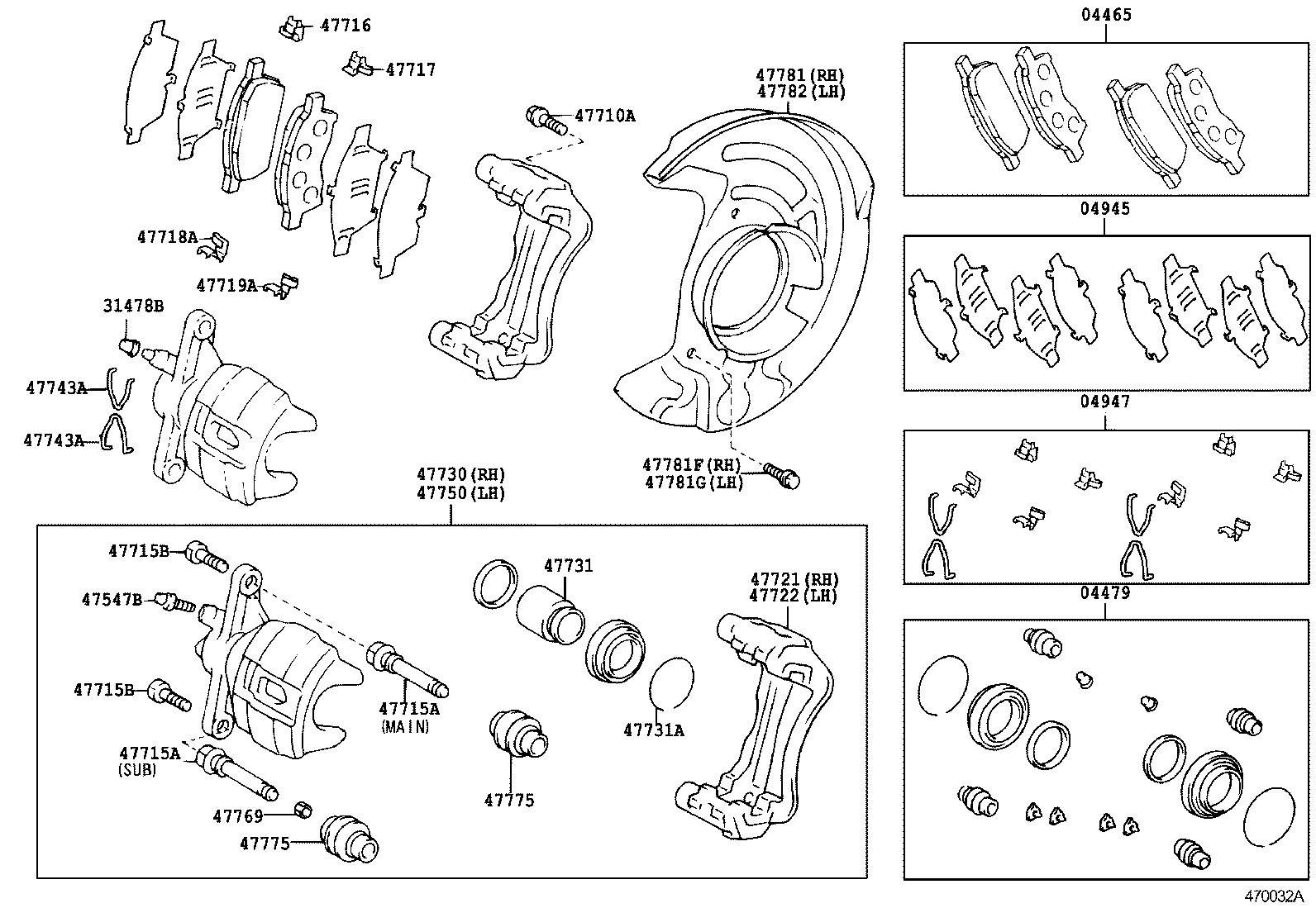 04479-44010 CYLINDER KIT, DISC BRAKE, FRONT product image