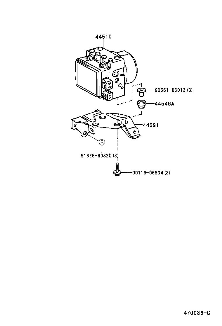 47311-44010 TUBE, FRONT BRAKE, NO.1 product image