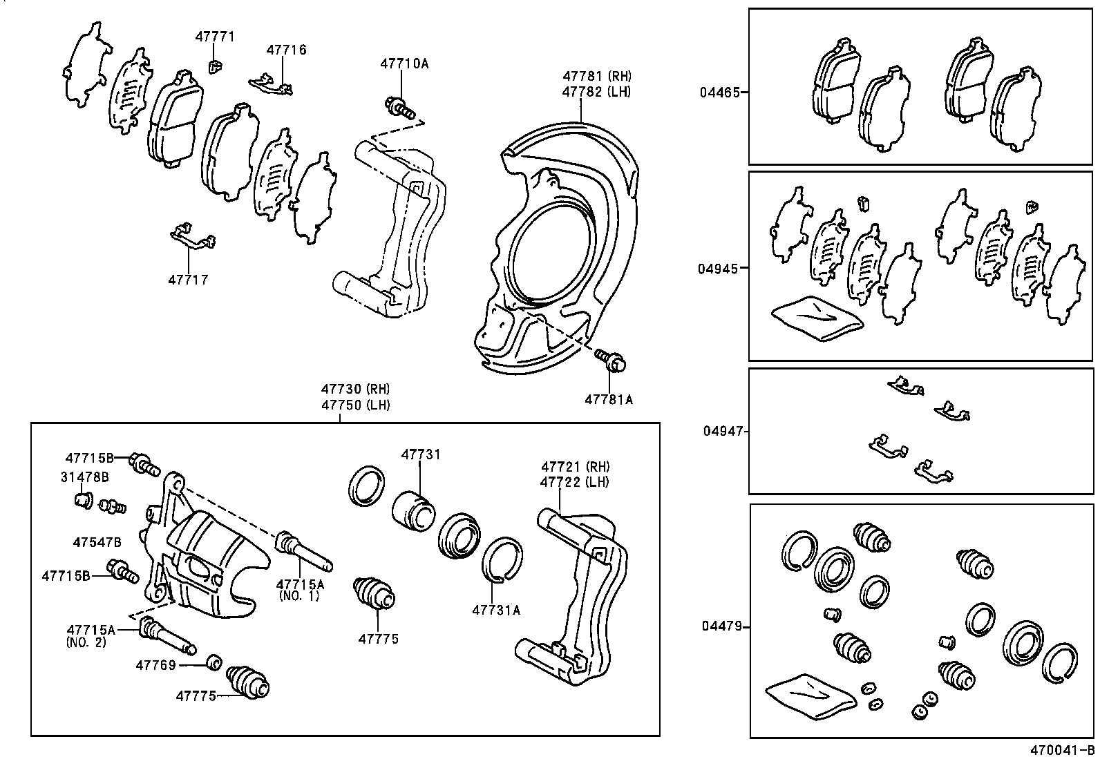 Toyota 47721-33121 MOUNTING, FRONT DISC BRAKE CYLINDER, RH