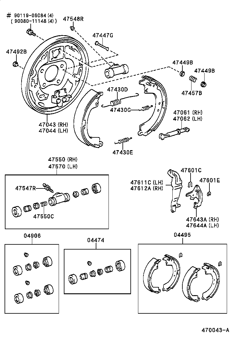 Toyota 47550-06030 CYLINDER ASSY, REAR WHEEL BRAKE(FOR RH, FRONT OR UPPER)