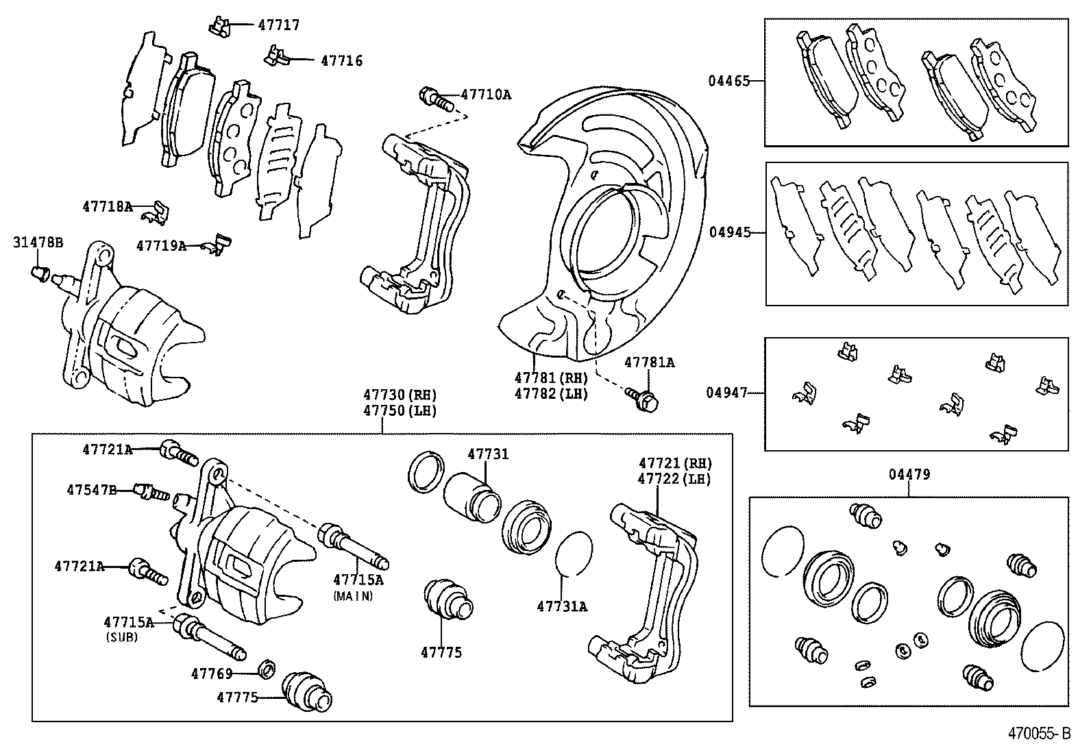 04479-20290 CYLINDER KIT, DISC BRAKE, FRONT product image