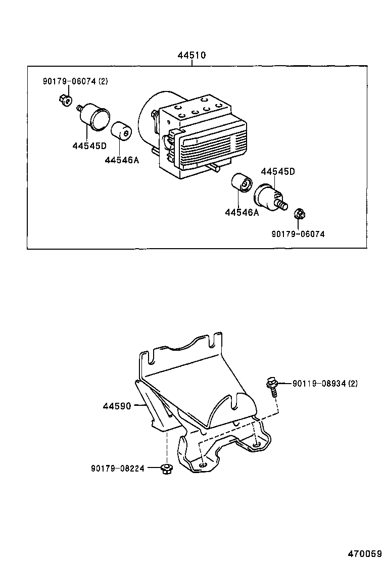 44545-35080 HOLDER, BRAKE ACTUATOR BOLT product image