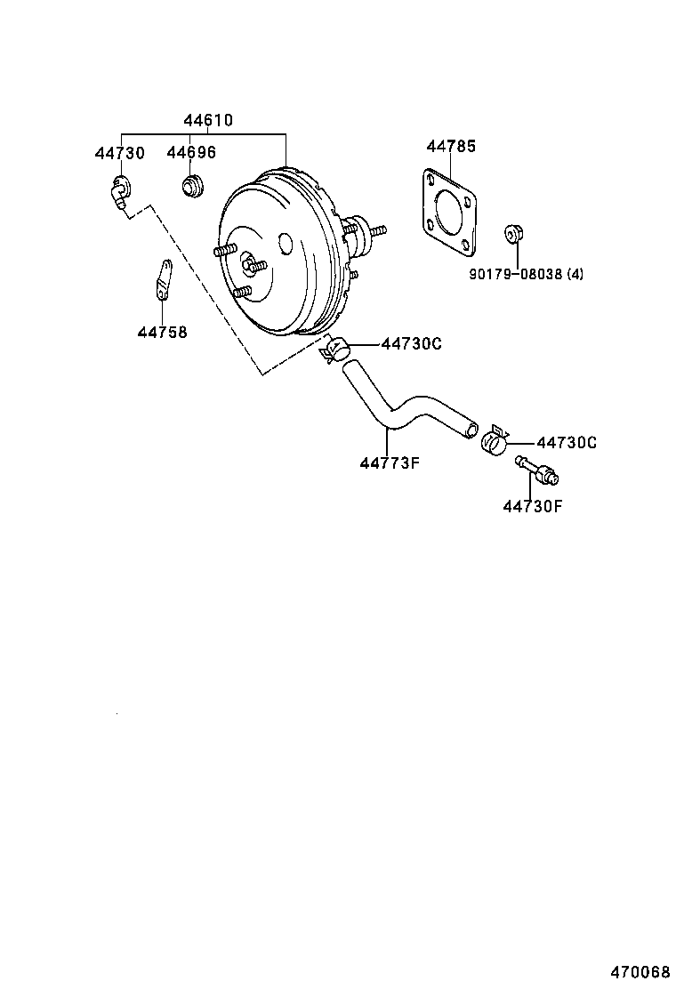44610-2D880 BOOSTER ASSY, BRAKE product image