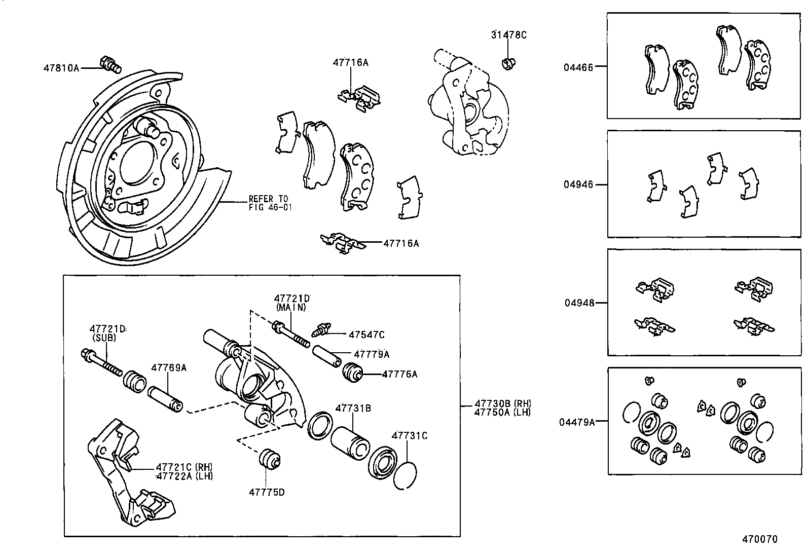04479-32100 CYLINDER KIT, DISC BRAKE, REAR product image