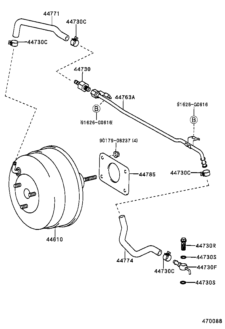 44772-24040 HOSE, CHECK VALVE TO CONNECTOR TUBE product image