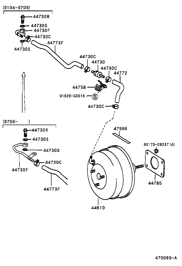 Toyota 44772-24050 HOSE, CHECK VALVE TO CONNECTOR TUBE