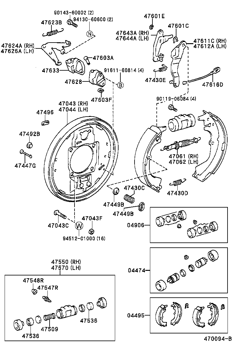 04474-30060 CYLINDER KIT, REAR WHEEL product image