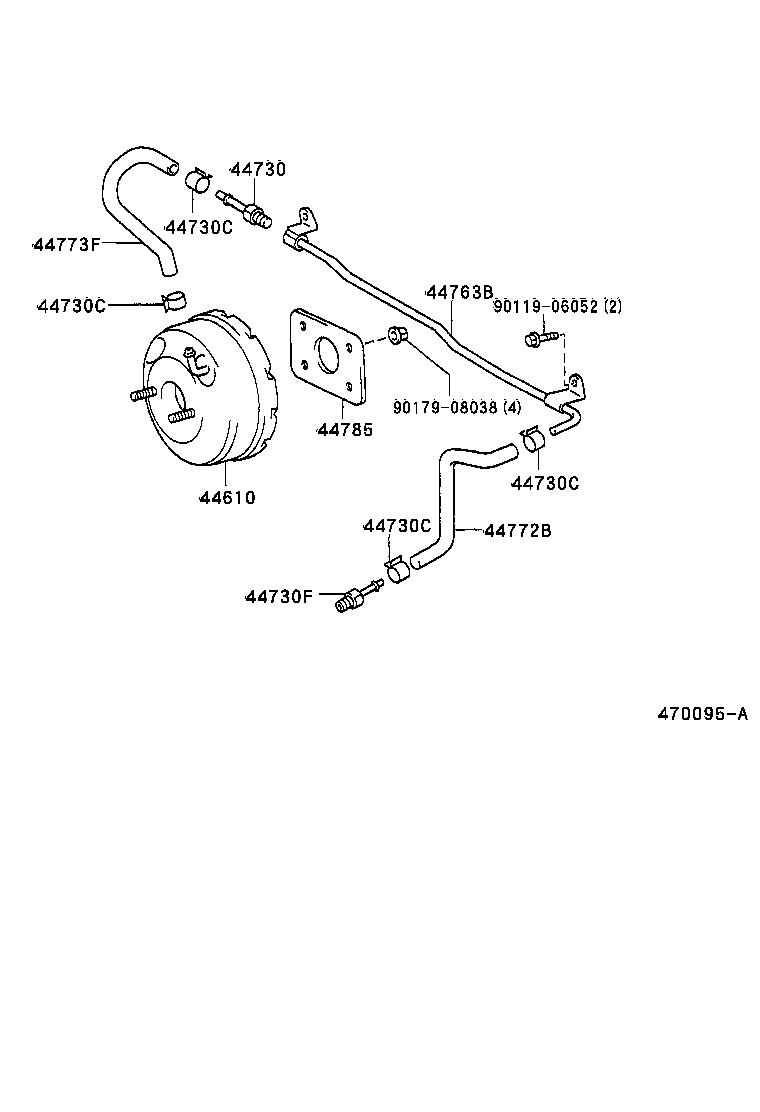 44772-16160 HOSE, CHECK VALVE TO BRAKE BOOSTER product image